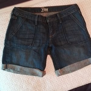 Cuffed jean shorts